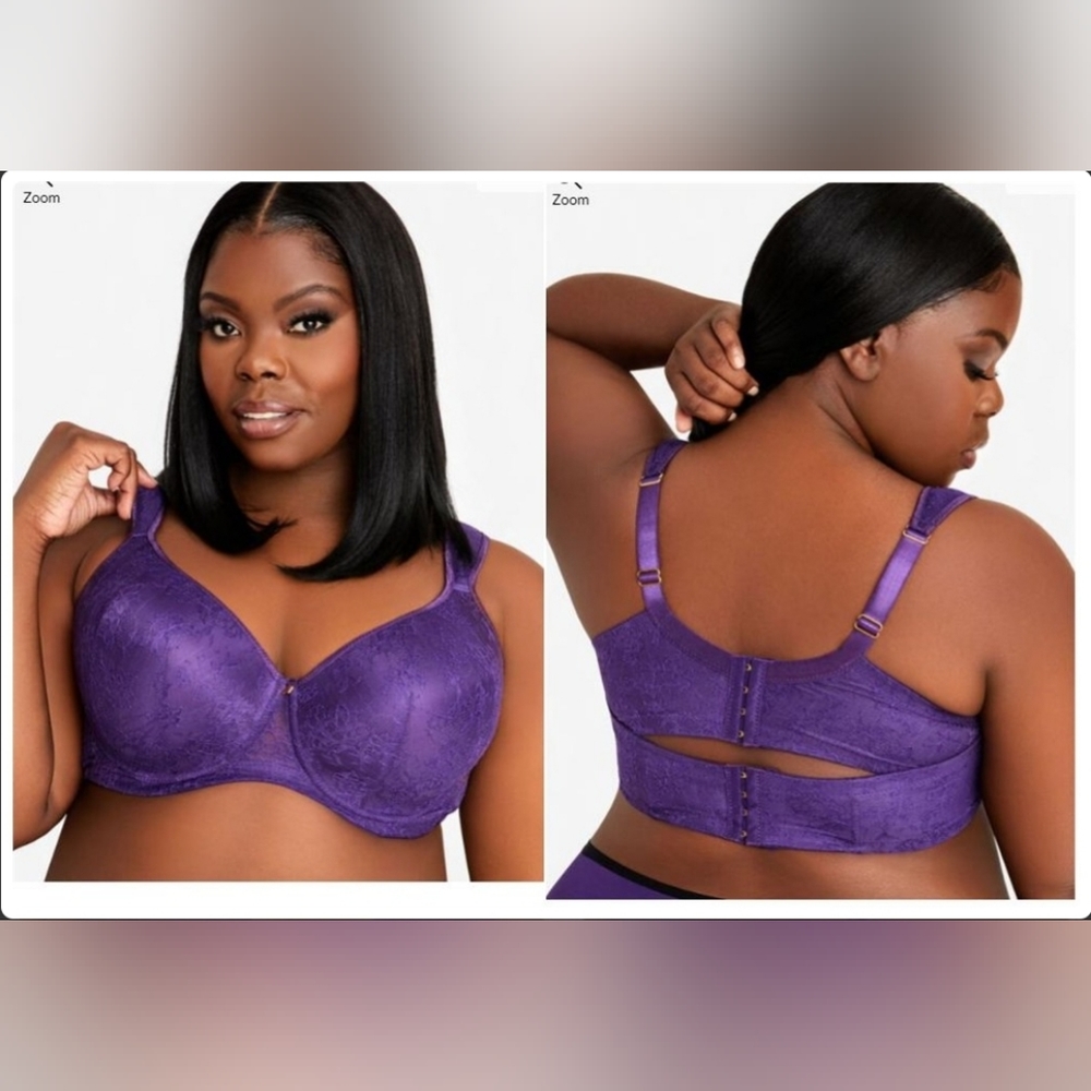 NEW Ashley & Stewart Women Lace Trim Full Coverage Butterfly Bra sz 42G
